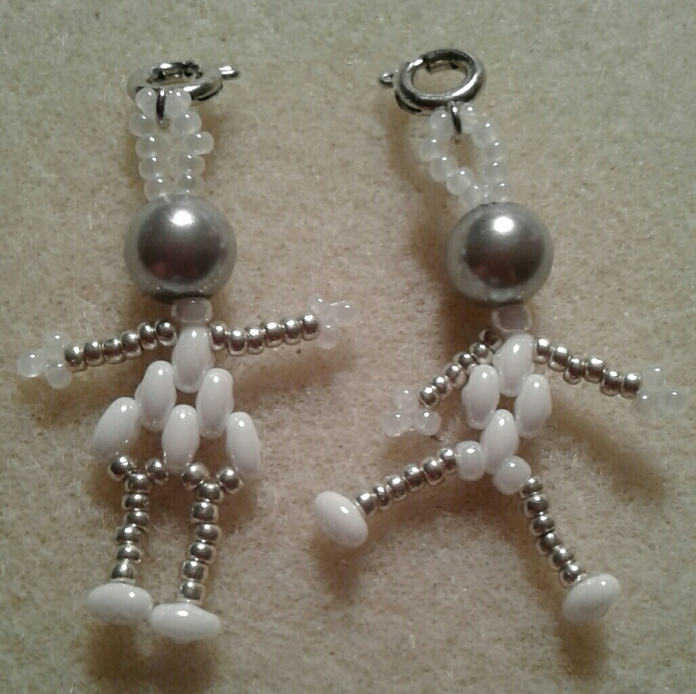 June birthstone beaded boy and girl charm or earrings! PRICE IS FIRM